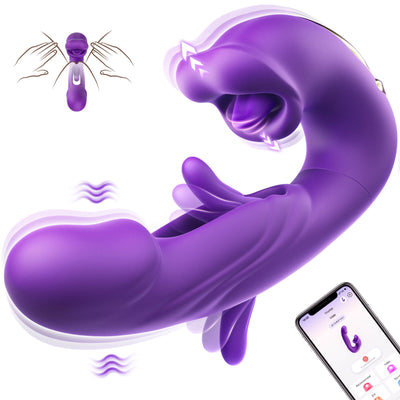 COXTEN| App Control Flapping and Licking Suction Sex Toy Vibrator 