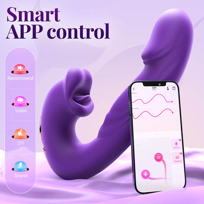 COXTEN| App Control Flapping and Licking Suction Sex Toy Vibrator 