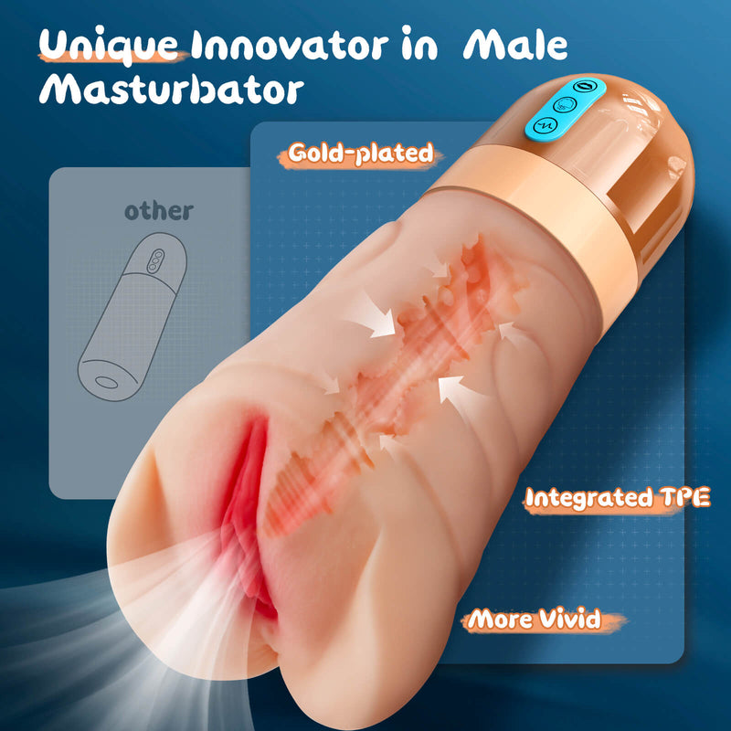 BEYATE| Einzigartiger innovativer Taschenmuschi-Masturbator mit Vibration und Saugfunktion