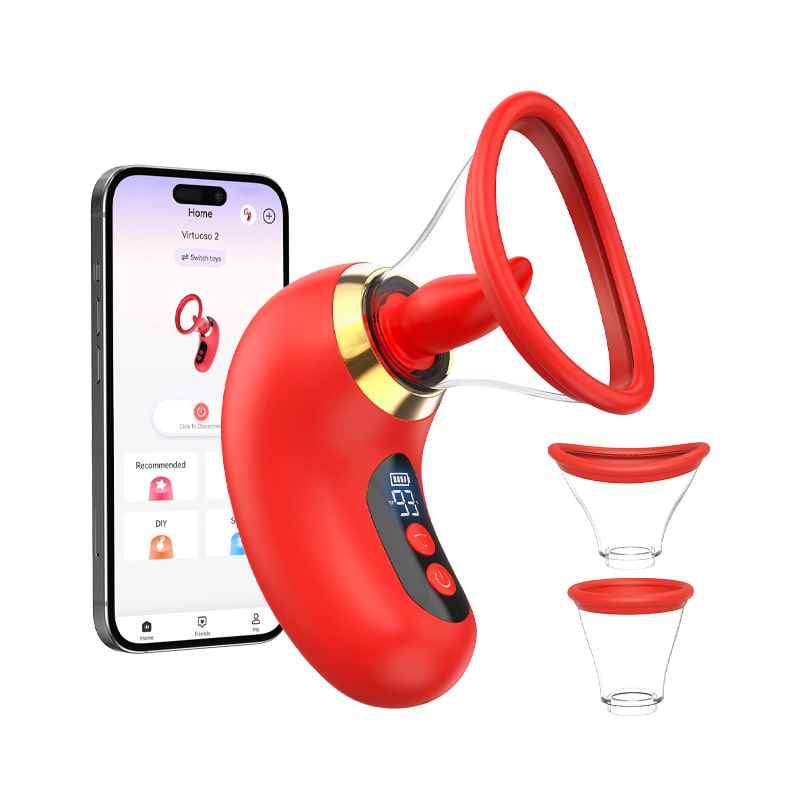 3-in-1 clitoris vibrator for sucking and licking the tongue with app control