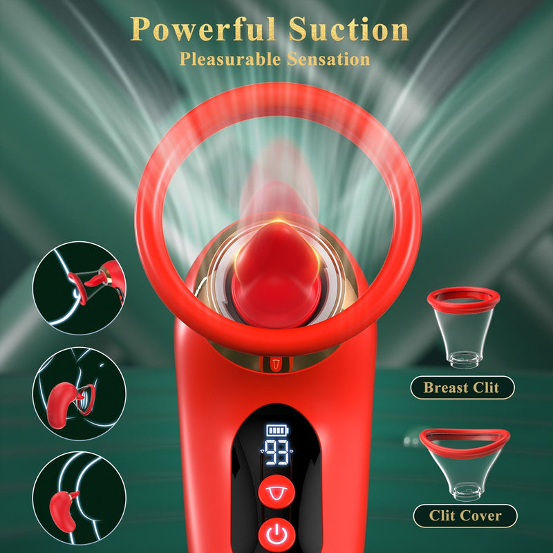 3-in-1 clitoris vibrator for sucking and licking the tongue with app control