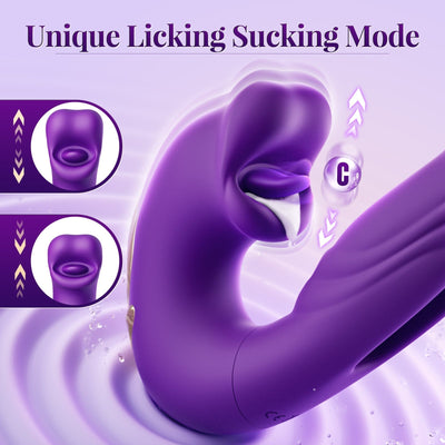 COXTEN| App Control Flapping and Licking Suction Sex Toy Vibrator 