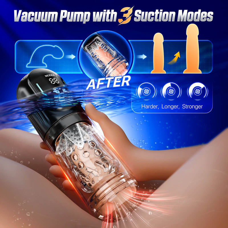 HIVER Neuer automatischer 5-in-1-Vibrationsmasturbator zum Stoßen und Saugen