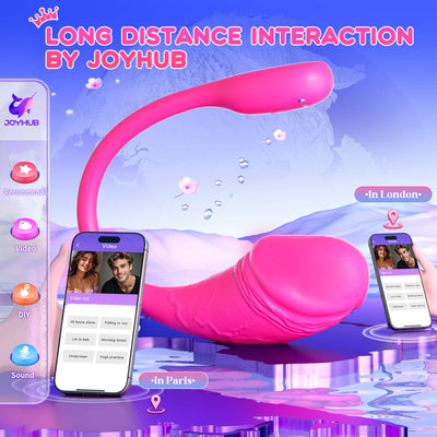 Portable egg vibrator with multiple stimulation and app control