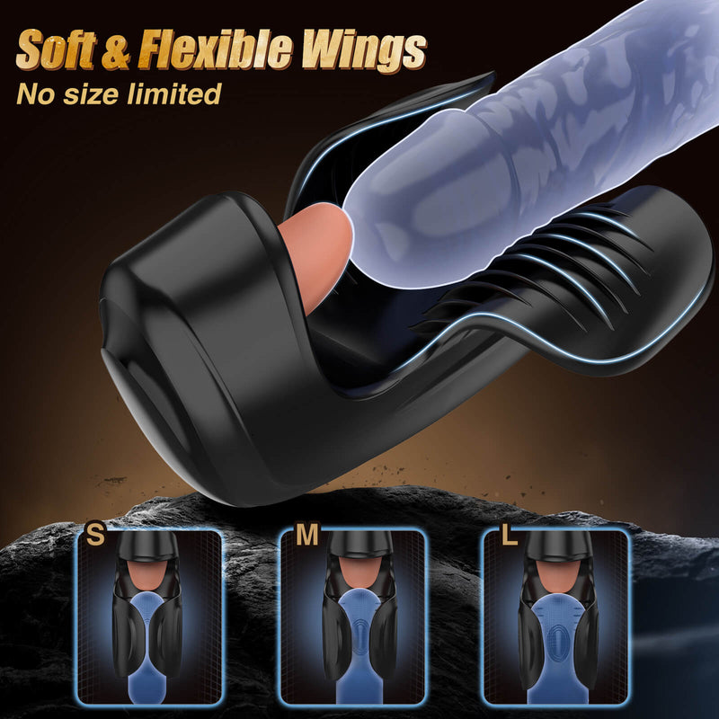 TROI 2-in-1 Penis Trainer Masturbation Toy for Licking and Tapping Tongue