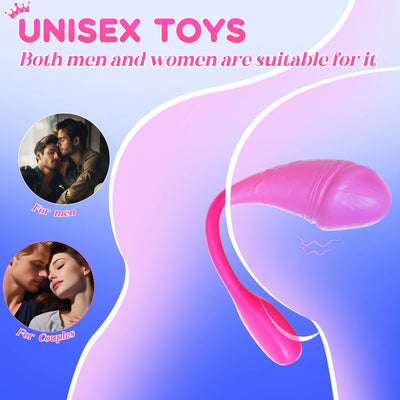 Portable egg vibrator with multiple stimulation and app control