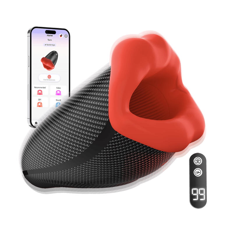 4-in-1 app control for the big month, tapping and vibration trainer and masturbator