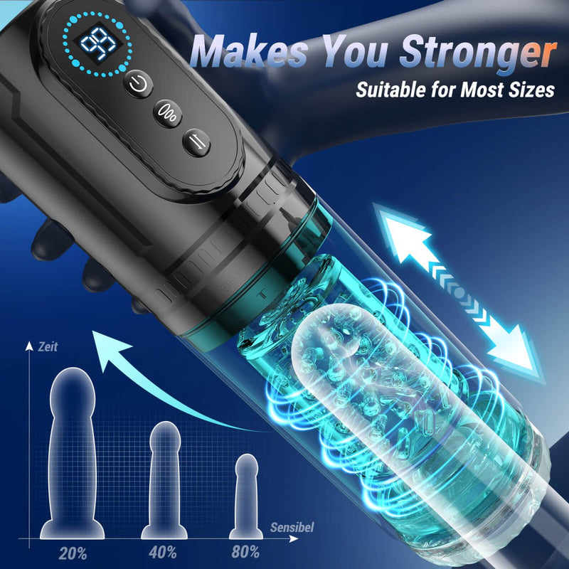 HURRICANE 2| Suction telescopic and rotating Male Sex Toy - Sohimi