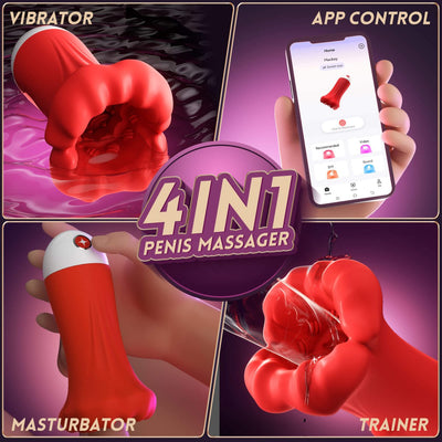 MACKAY| Sohimi 4 in 1 App Control Penis Massager Vibration Sex Toy - Sohimi