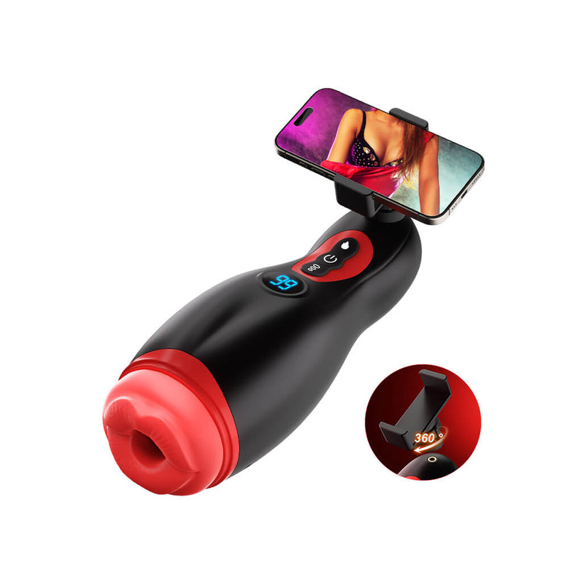 MoonHorn| App Control Suction and Vibrating Male Masturbator with Phone Holder - Sohimi