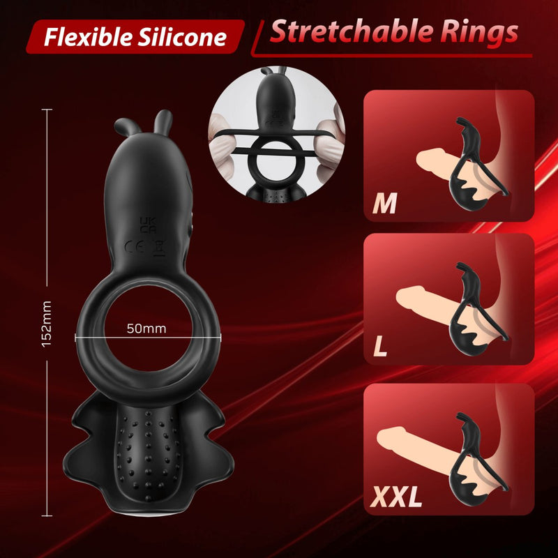 RABBITEARS 3 in 1 Multi Stimulation Cock Ring with Rabbit Ear - Sohimi