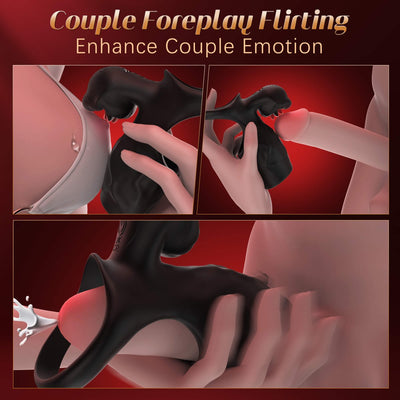 SERAPH| Upgrade Vibration Cock Ring with Penis Sleeve Couple Sex Toy - Sohimi