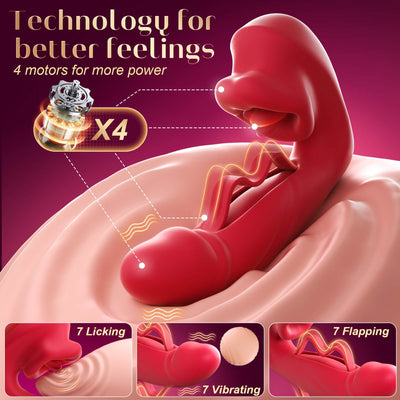 VIXEN| App Control Licking and Suction Flapping Clit G - Spot Stimulator Toy - Sohimi