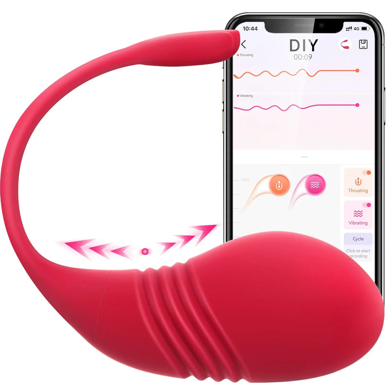 2 in 1 sto?ender und vibrierender G-Punkt-Vibrator mit App-Steuerung