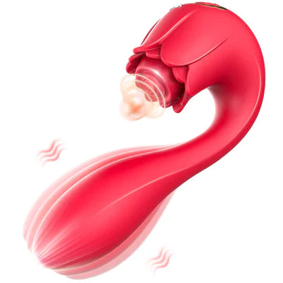 Sohimi 2 in 1 pulsating and vibrating rose vibrator toy