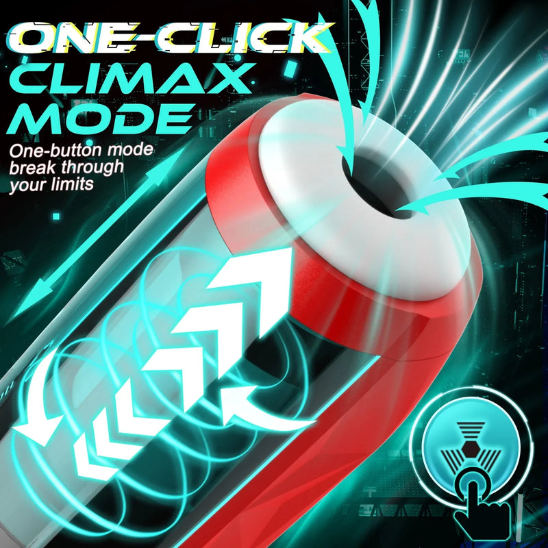 One-Click Climax 10 sto?ender und rotierender m?nnlicher Masturbator