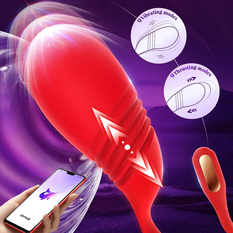 2 in 1 sto?ender und vibrierender G-Punkt-Vibrator mit App-Steuerung