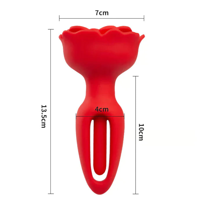 Rose 10 Fluttering and vibrating anal vibrator with rugosa base