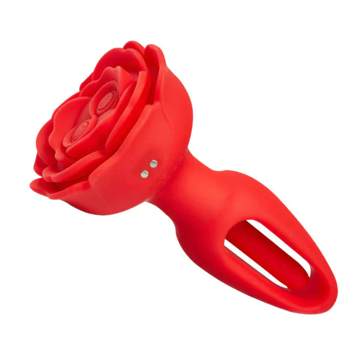 Rose 10 Flatternder und vibrierender Analvibrator mit Rugosa-Basis