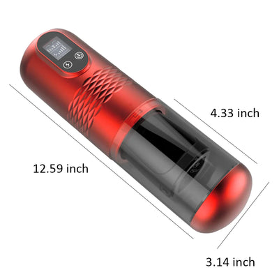 LCD 5-teleskopierbarer drehbarer freih?ndiger automatischer Masturbationsbecher