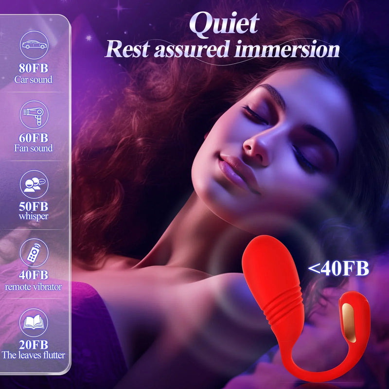 2 in 1 thrusting and vibrating G-spot vibrator with app control