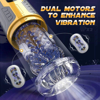 TREK|Dual Stimulation Thrusting and Rotating Vibrating Male Masturbation Toy