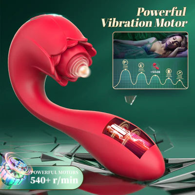 Sohimi 2 in 1 pulsating and vibrating rose vibrator toy