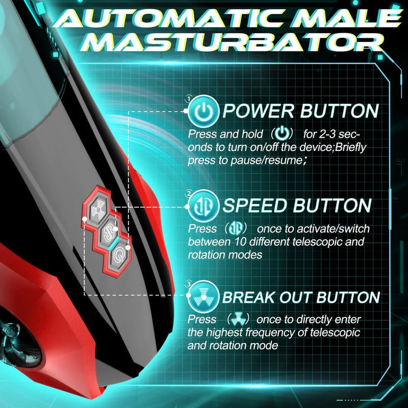 One-Click Climax 10 Thrusting and Rotating Male Masturbator