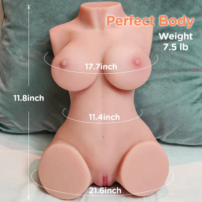 Sohimi ISSKIS 7.5lbs Realistic Torso Sex Doll Toy with 10 Vibration Modes