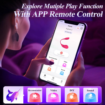 2 in 1 thrusting and vibrating G-spot vibrator with app control